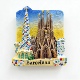 原创版 权油画风西班牙巴塞罗那圣嘉家大教堂冰箱贴立体磁吸贴