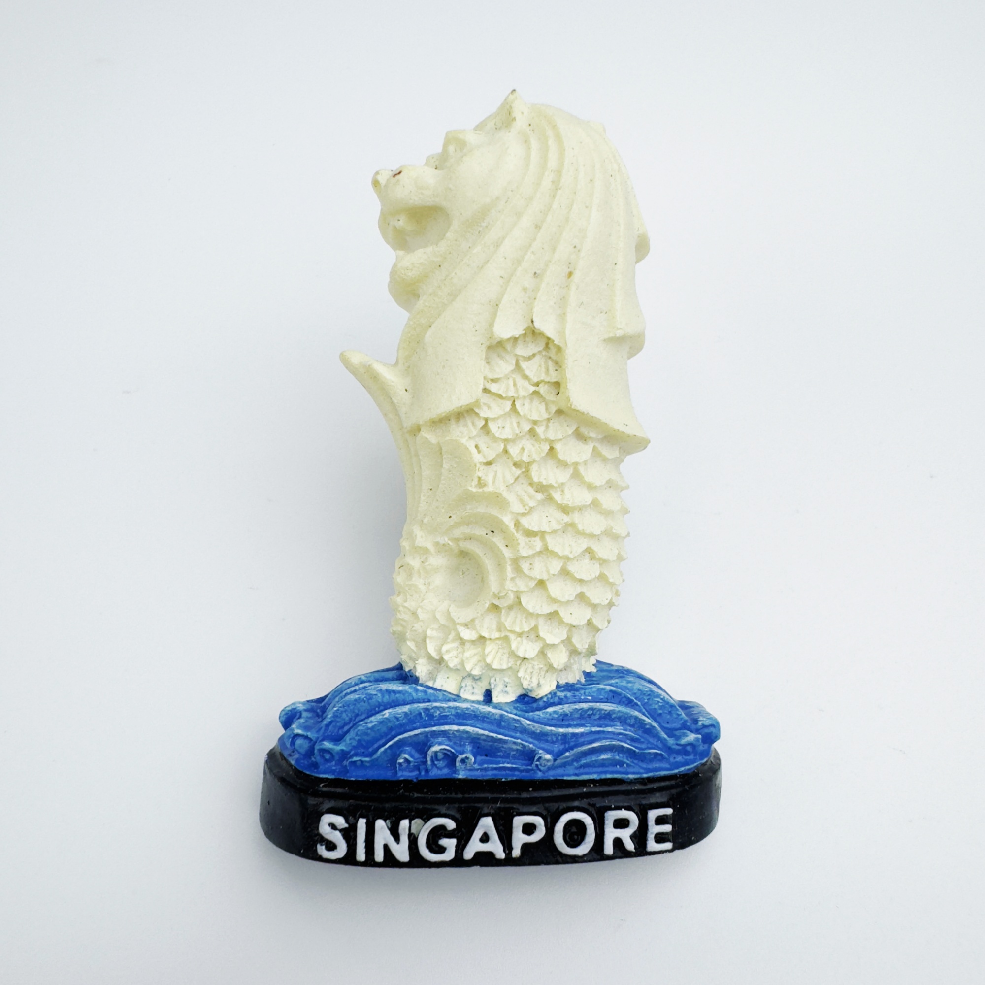 树脂冰箱贴创意新加坡鱼尾狮白色