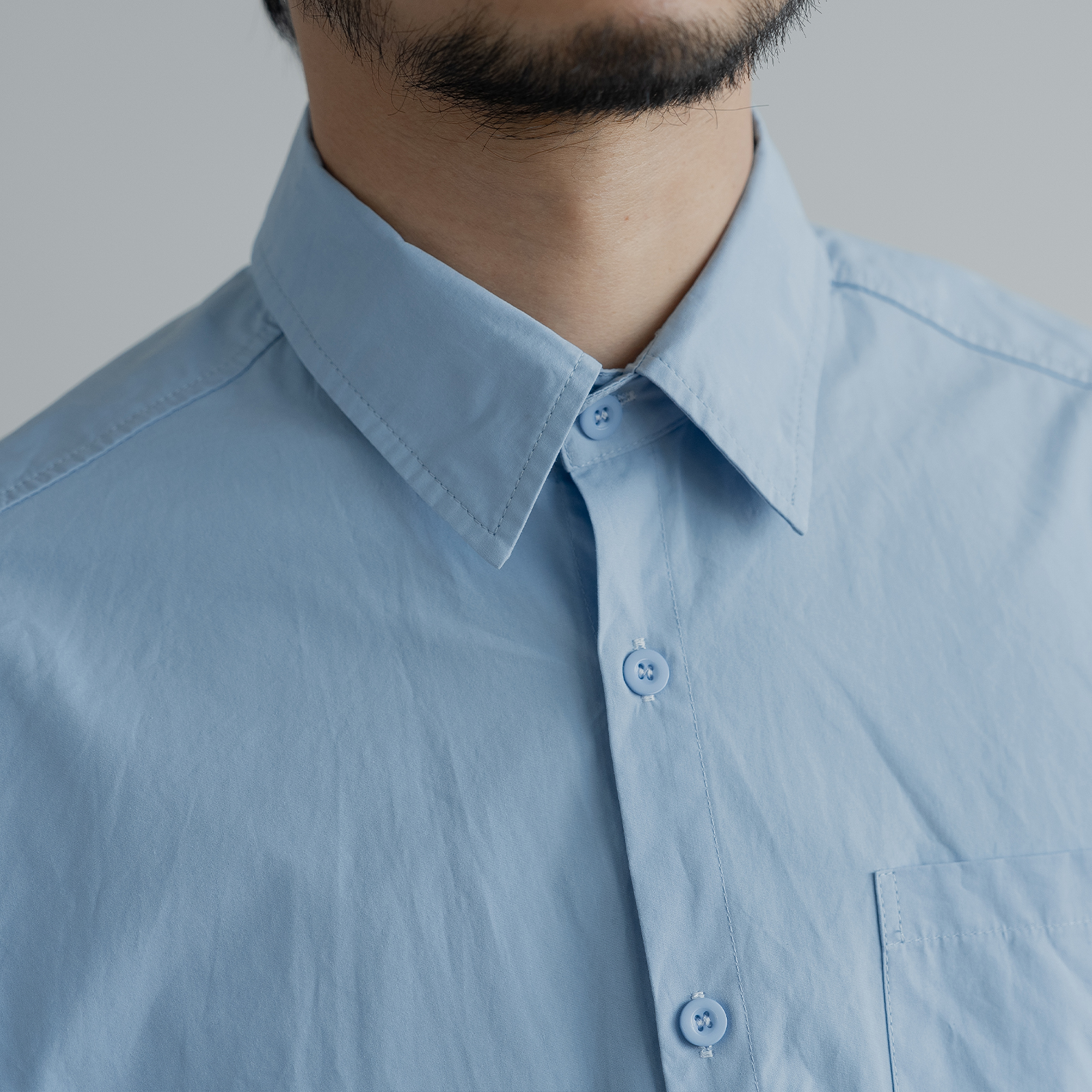 雾撞山野日系长袖衬衫男女纯色宽松廓形休闲复古文艺简约衬衣纯棉