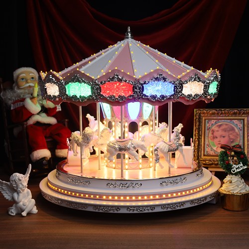 Mr.Christmas旋转木马音乐盒蓝牙