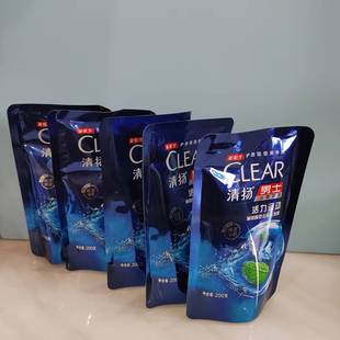 清扬洗发水200g*5袋装男士活力运动薄荷去屑洗发水补充装洗发露