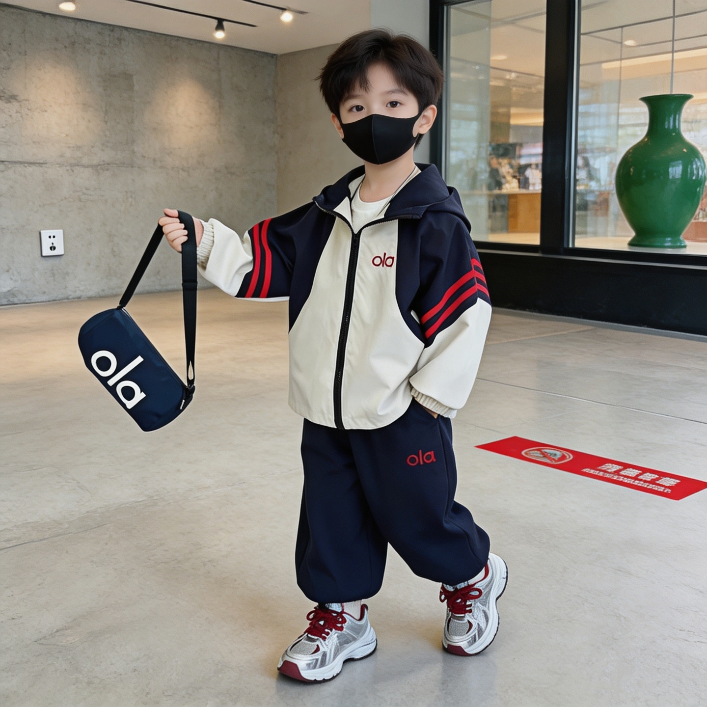 儿童套装春秋款2026新款男童女童冲锋衣两件套洋气小童宝宝衣服潮