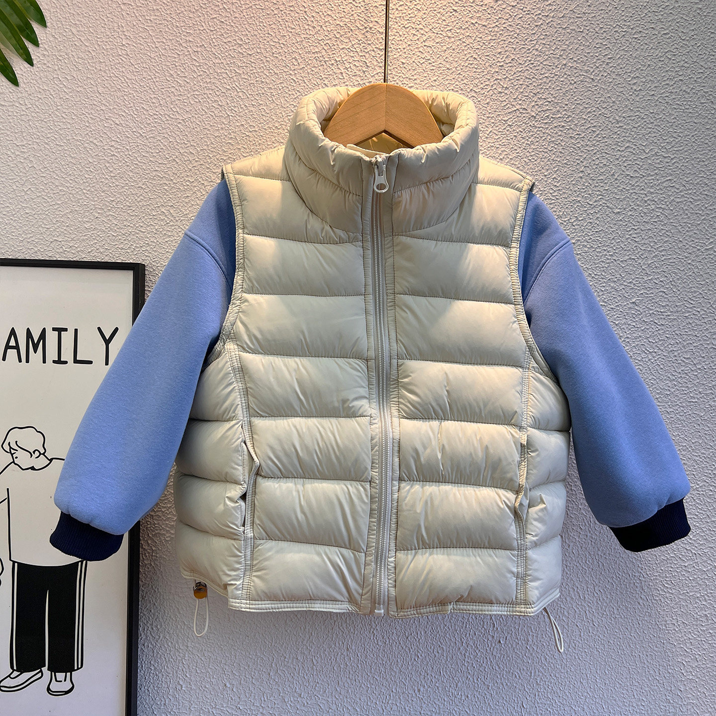 儿童羽绒棉马甲冬装秋冬季加厚保暖棉服外套洋气百搭小童宝宝坎肩