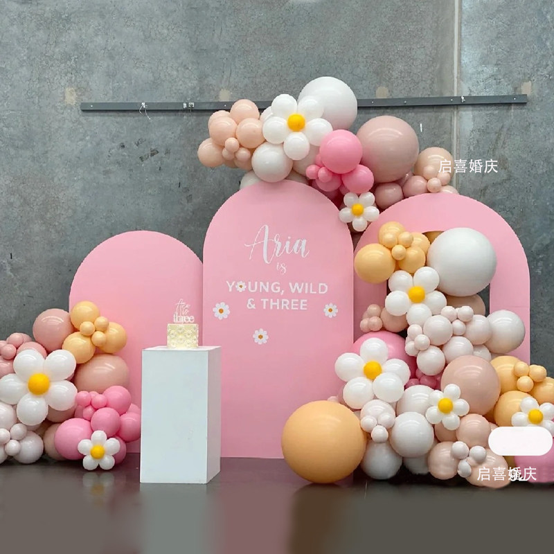 ins花朵生日派对气球链装饰套餐店铺开业周年店庆活动布置道具