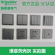 施耐德开关插座官方正品 多规格墙壁开关面板灰色荧光灰璟意系列