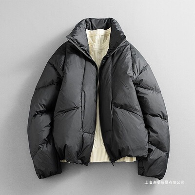 立领羽绒服男短款冬季新款日系城市机能解构简约宽松保暖加厚外套