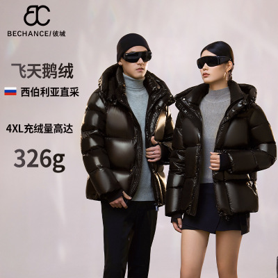 黑钻石墨烯蓄热短款连帽时尚都市95白鹅绒鹅绒服加厚羽绒服男款