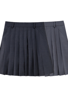 tb百褶裙女半身裙高腰裙子2025新款包臀显瘦高腰a字西装春夏短裙