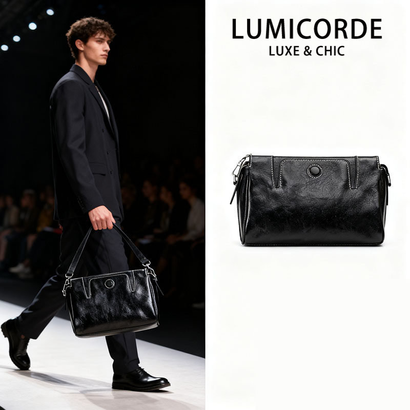 Lumicorde男士牛皮商务手提包