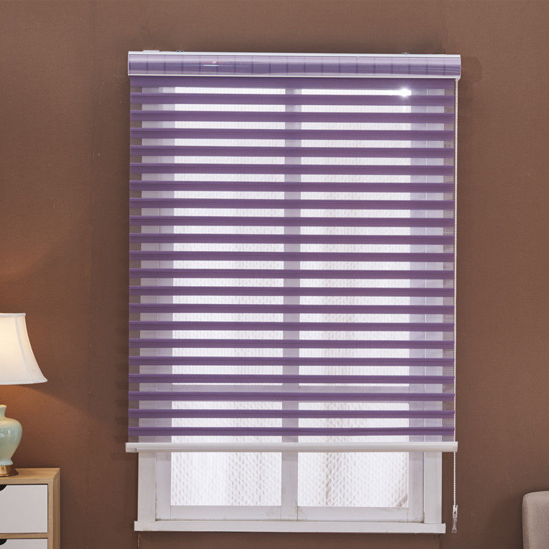 韩式卷帘防水遮光香格里拉帘柔纱帘客厅电动阳台遮阳帘书房百叶窗