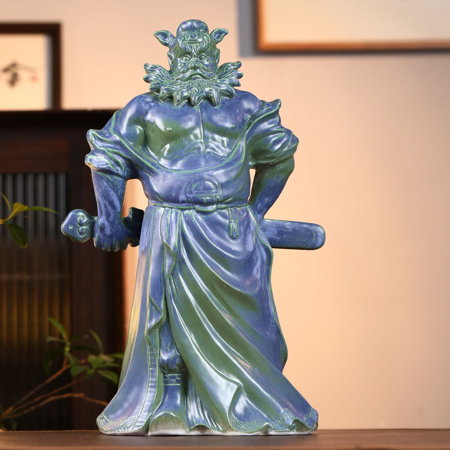 景德镇陶瓷钟馗摆件原创艺术收藏