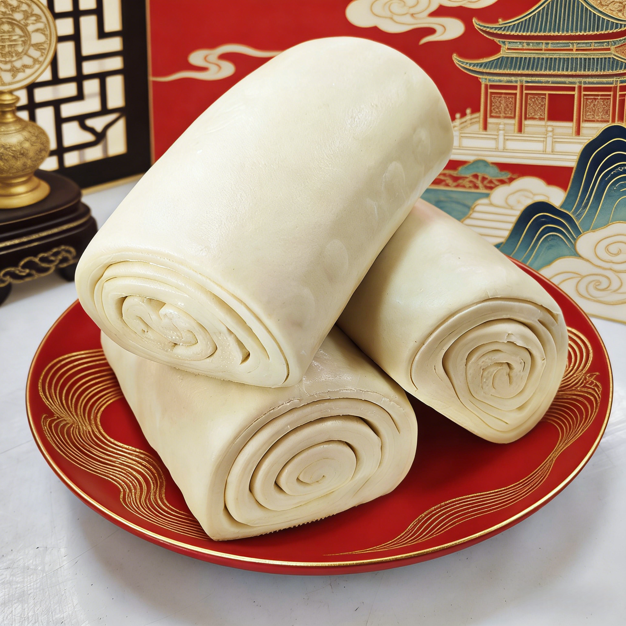 天津特产手工千层馒头黑米全麦苦荞开花枣馒头大豆馅包糖三角锅贴