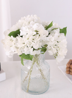 仿真花欧式 绣球 手感保湿家居客厅软装饰工程婚庆盆景摆件假花