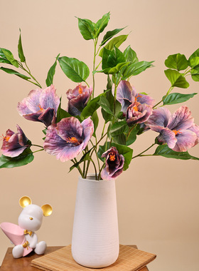 新款大红花仿真花花束跨境婚庆装饰花材假花家居摆件