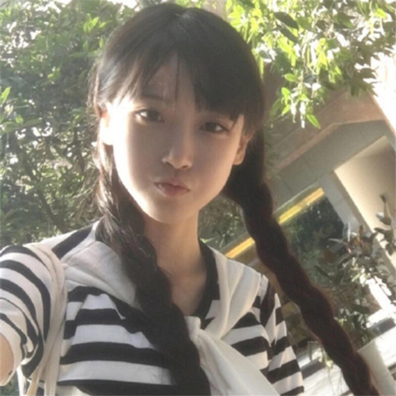 女士长直发空气刘海双马尾辫麻花辫假发民国少女辫子表演影视发套
