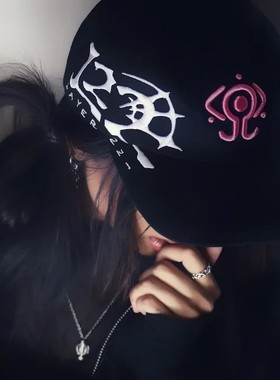 layer 美国 Dj 潮牌棒球帽嘻哈说唱软顶棒球帽重刺绣朋克风软顶浅