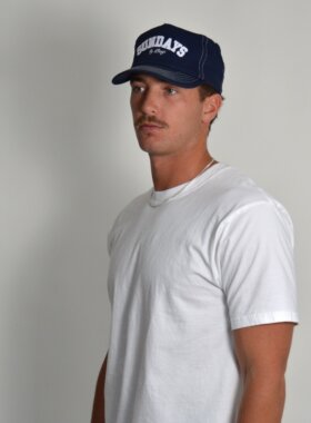 Varsity Hat | Navy 美国加州复古潮牌斜纹棉布软顶棒球帽中冠