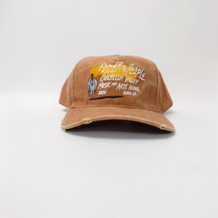 FosterThePeople Coachella hat 洛杉矶摇滚乐队火柴人水洗棒球帽