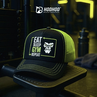 HODHOD「Eat Sleep Gym Repeat」摩洛哥潮牌大猩猩撸铁刺绣卡车帽