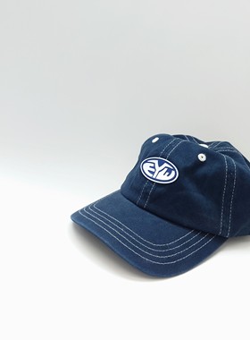 澳洲EYW街头风帽子复古水洗做旧软顶藏蓝休闲滑板帽老爹帽棒球帽