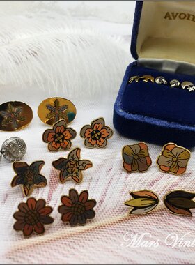Mars Vintage耳钉耳夹耳环复古着古董首饰中古宫廷无耳洞女推荐