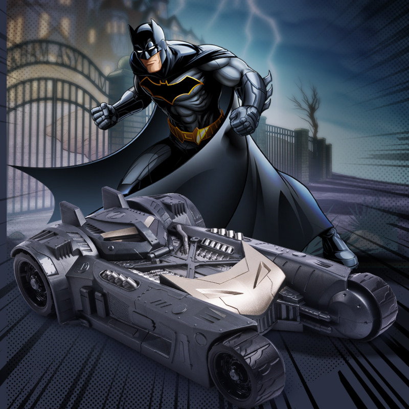 dc蝙蝠侠战车仿真模型2合1蝙蝠车儿童玩具车滑动推行车男孩子礼物