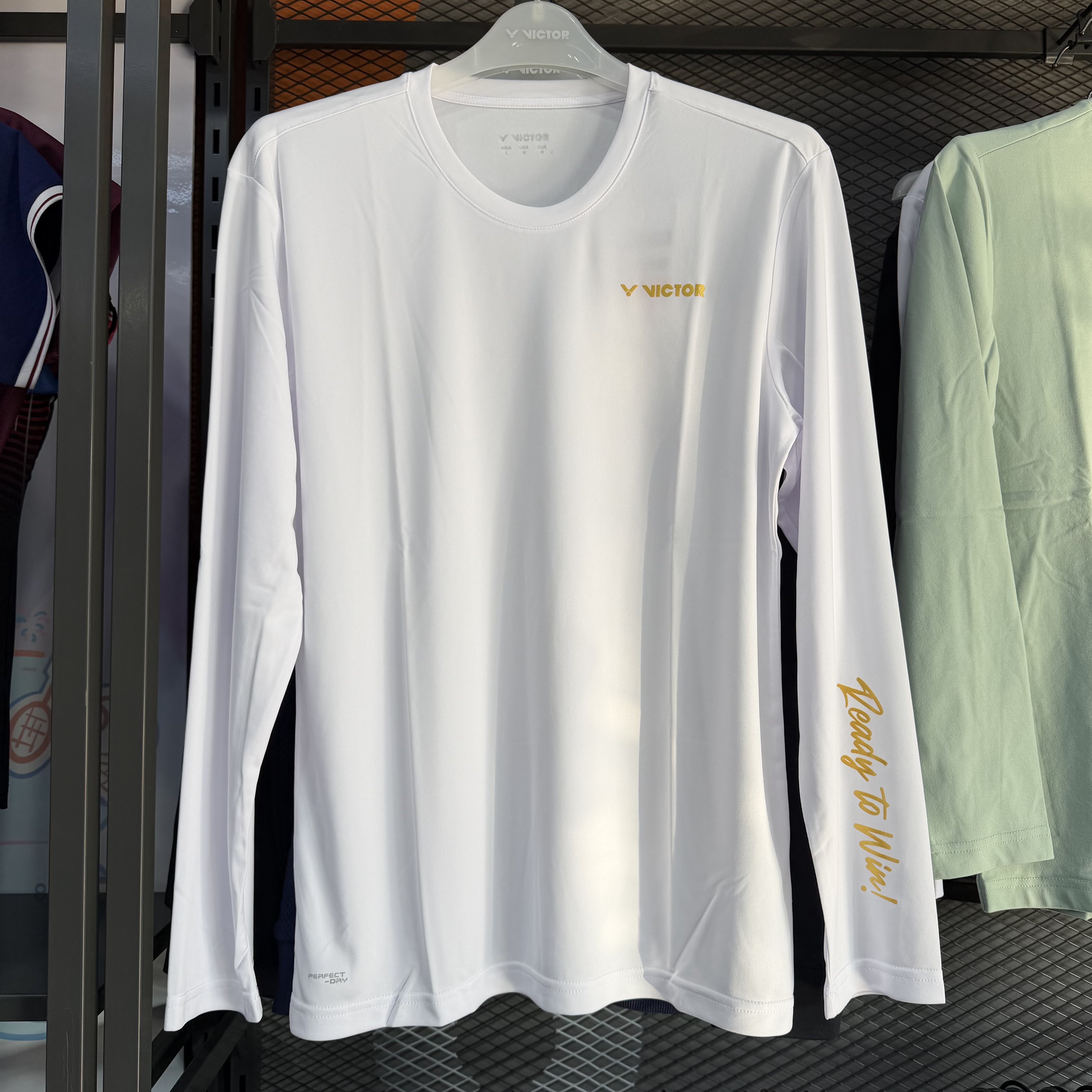 胜利长袖T恤速干羽毛球服