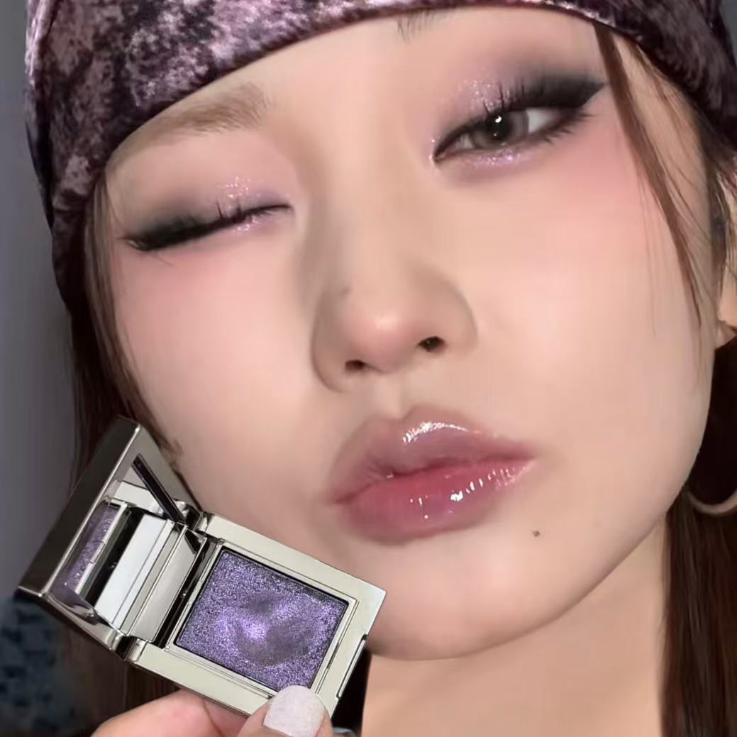 烟熏爆闪贵气紫单色眼影日常