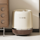 垃圾桶家用2026新款 带轮子高端复古风纸篓 室内家用客厅圆形无盖式