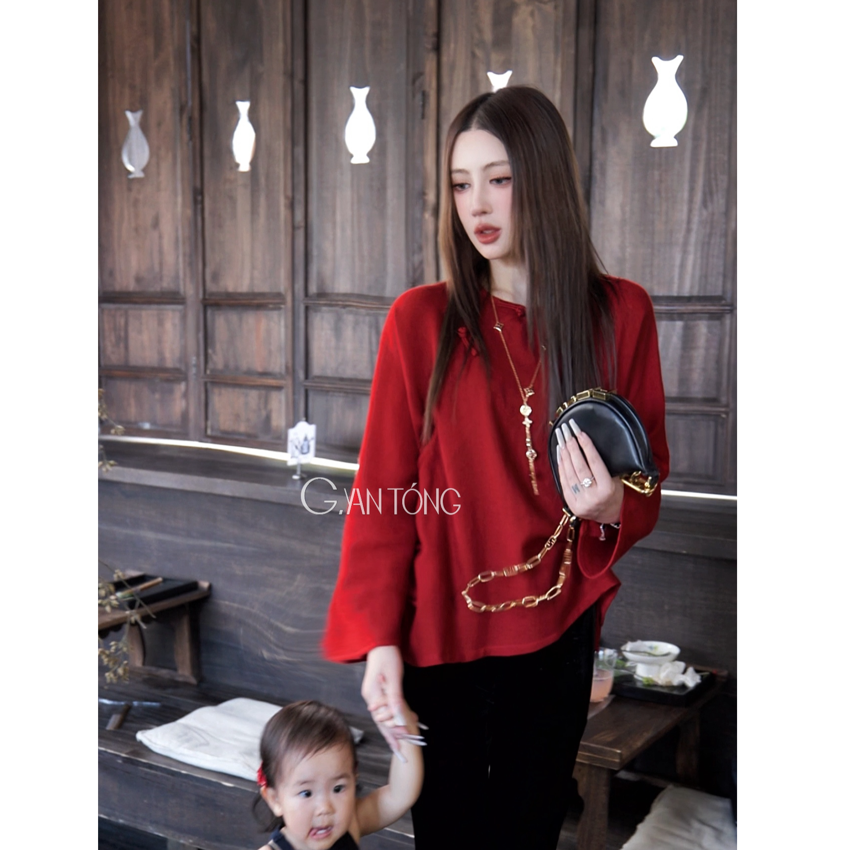 软糯国风套头绒感女神毛衫