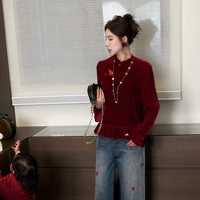 福来小马真丝丝绒亲肤显瘦打底衫