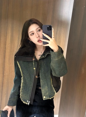 G.yantong2025新款牛仔白鹅绒填充轻盈保暖休闲羽绒外套女62289-1