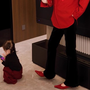 百搭冬季 丝绒加绒花边休闲裤 冬季 KZ119 腿精