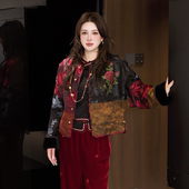 高定双面穿外套冬款 保暖国风短款 中国风WT1117