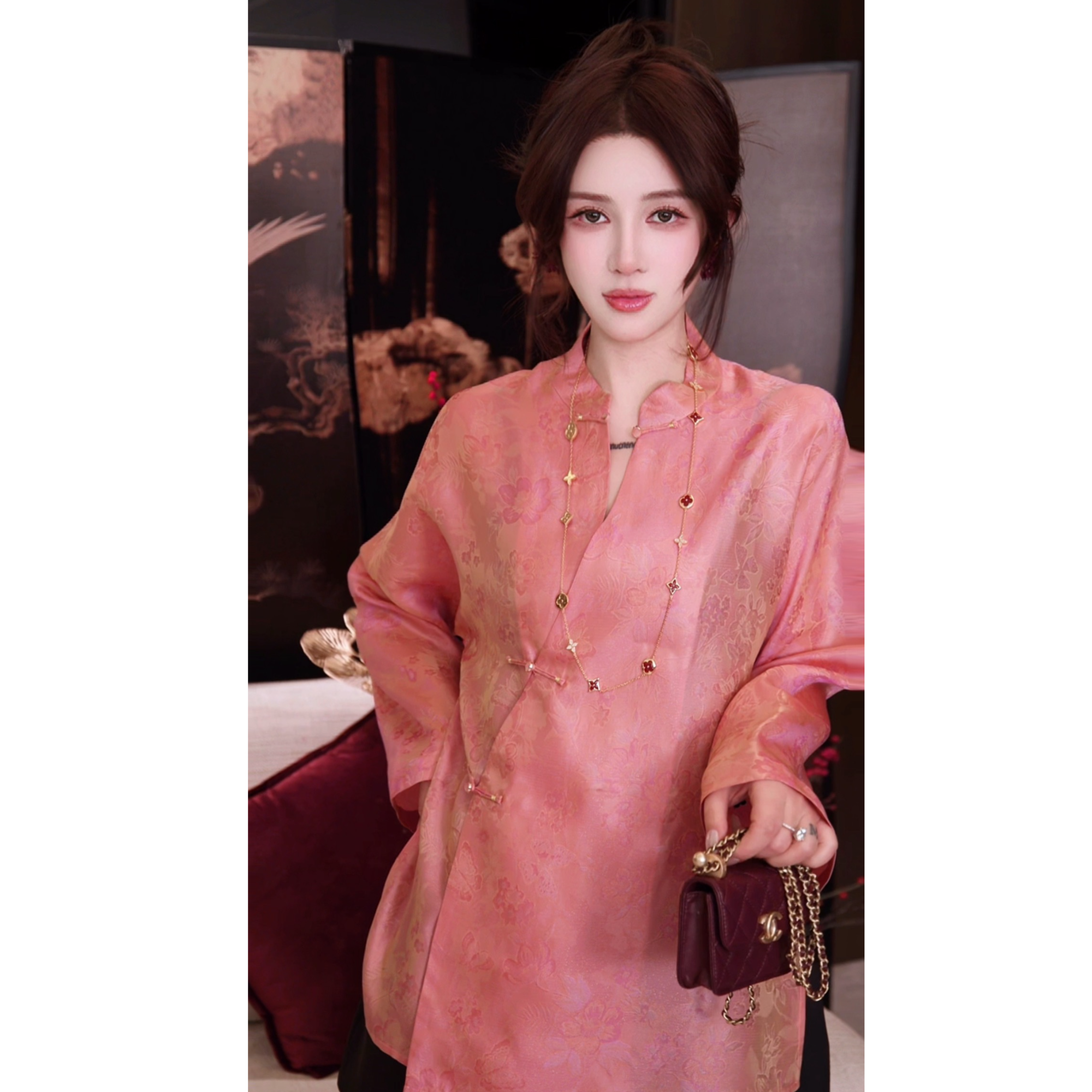 G.yantong流光织金桑蚕丝花萝提花衬衫新款时尚上衣早春DD1290,女装/女士精品,真丝上装,淘宝优惠券,粉丝福利购,淘宝优惠卷