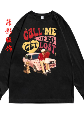 美国说唱歌手Tyler The Creator印花圆领t恤长袖内搭打底衫上衣