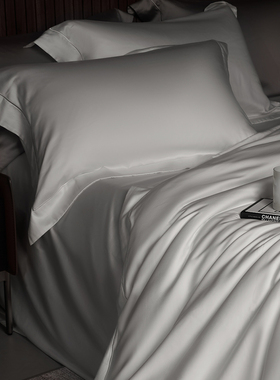 【GIZA96】高端奢华超柔450T埃及长绒棉双丝光意式极简纯色四件套