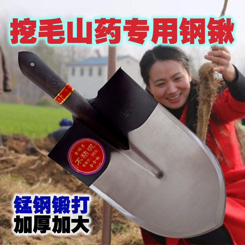 长铲子锰钢铁锹加厚铁锨大号挖树图片