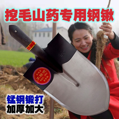 长铲子锰钢铁锹加厚铁锨大号挖树