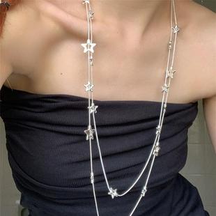 BKP曼谷公园「星星链」复古ins小众双层长项链古着y2k毛衣链秋冬