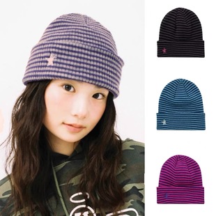 BKP「千禧条纹帽」韩系ins复古小众星星刺绣针织帽毛线冷帽亚百搭