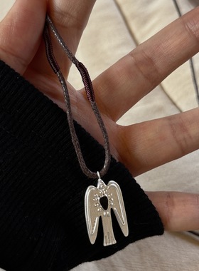 欧阳娜娜同款小鸟编绳毛衣长项链