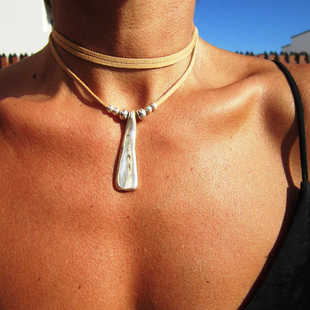 BKP曼谷公园「小长坠」波西米亚长条项链复古choker百搭夏秋民族