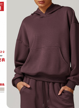 泽创秋冬新款连帽运动卫衣长袖女休闲时尚宽松百搭外套8952-2