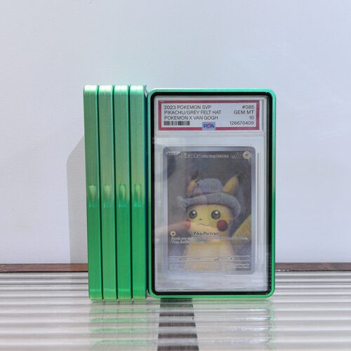 PSA渐变绿金属评级保护壳评级卡展示球星卡宝可梦PTCG/CGC/CCIC