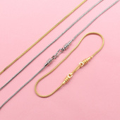 纯铜镀古法金珠路路通穿珠百搭手镯手圈手绳挂吊坠蛇骨项链子