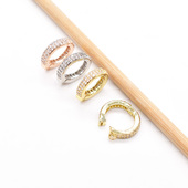 925半银微镶锆石连接万能扣 开口扣配件