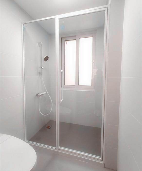 白色新款定制淋浴房推拉门隔断卫生间钢化玻璃家用洗澡间浴室屏风