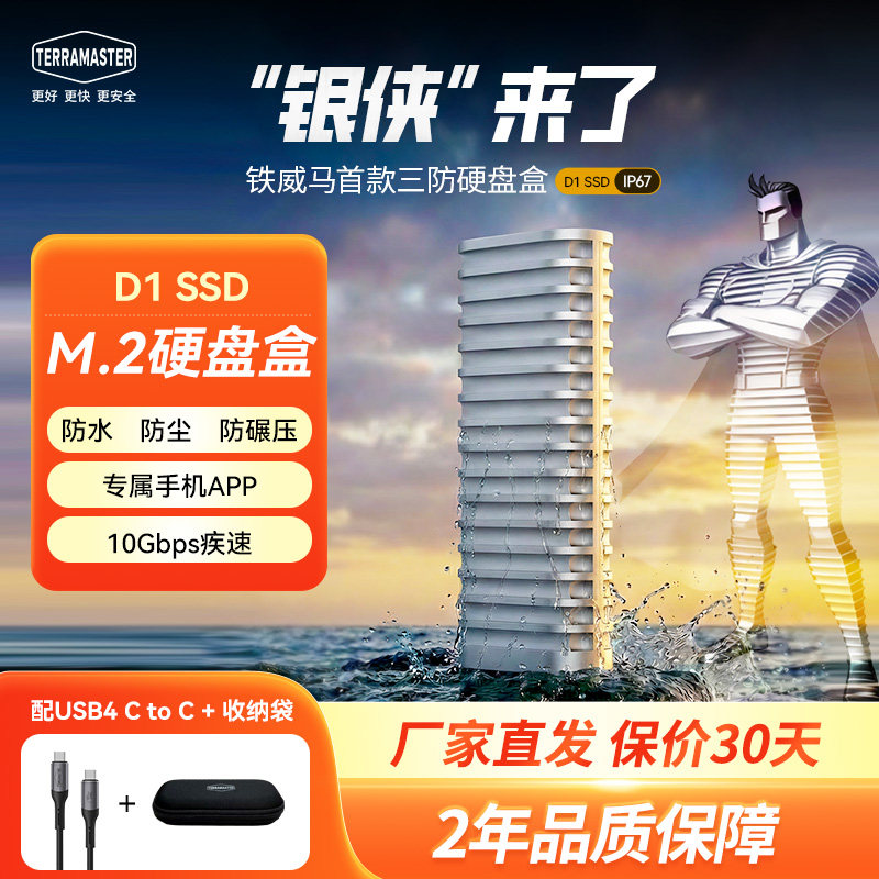 铁威马m2固态硬盘盒子nvme苹果手机笔记本m2移动硬盘外接盒