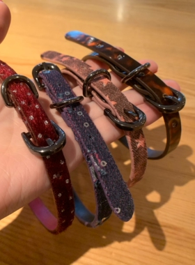 棠洛原创！甜酷辣妹风皮带扣choker颈链女小众皮革项圈朋克个性潮